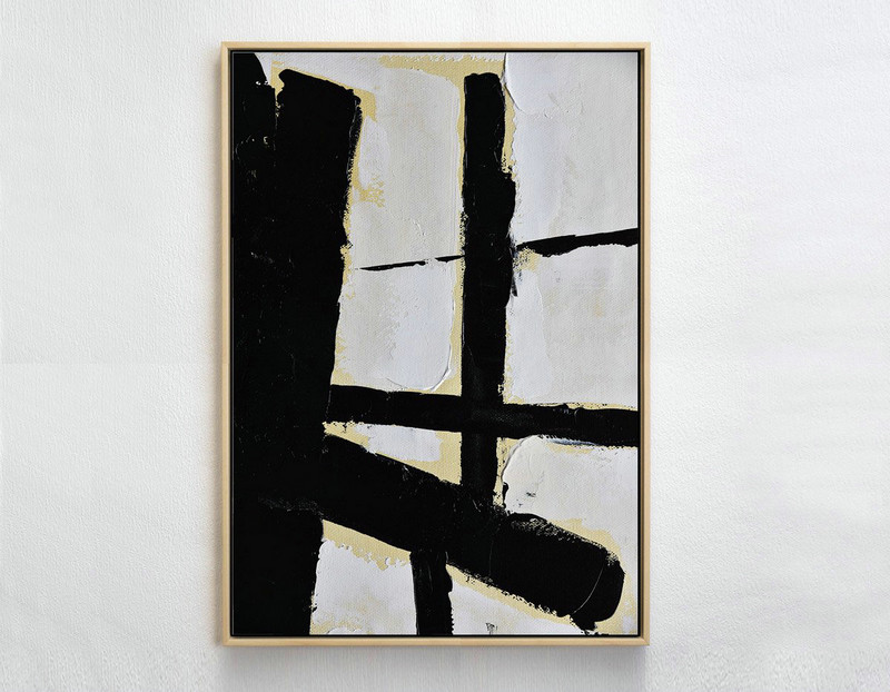 Large Abstract Art,Minimalist Painting On Canvas, Palette Knife Vertical Minimal Art - Abstract Painting On Canvas